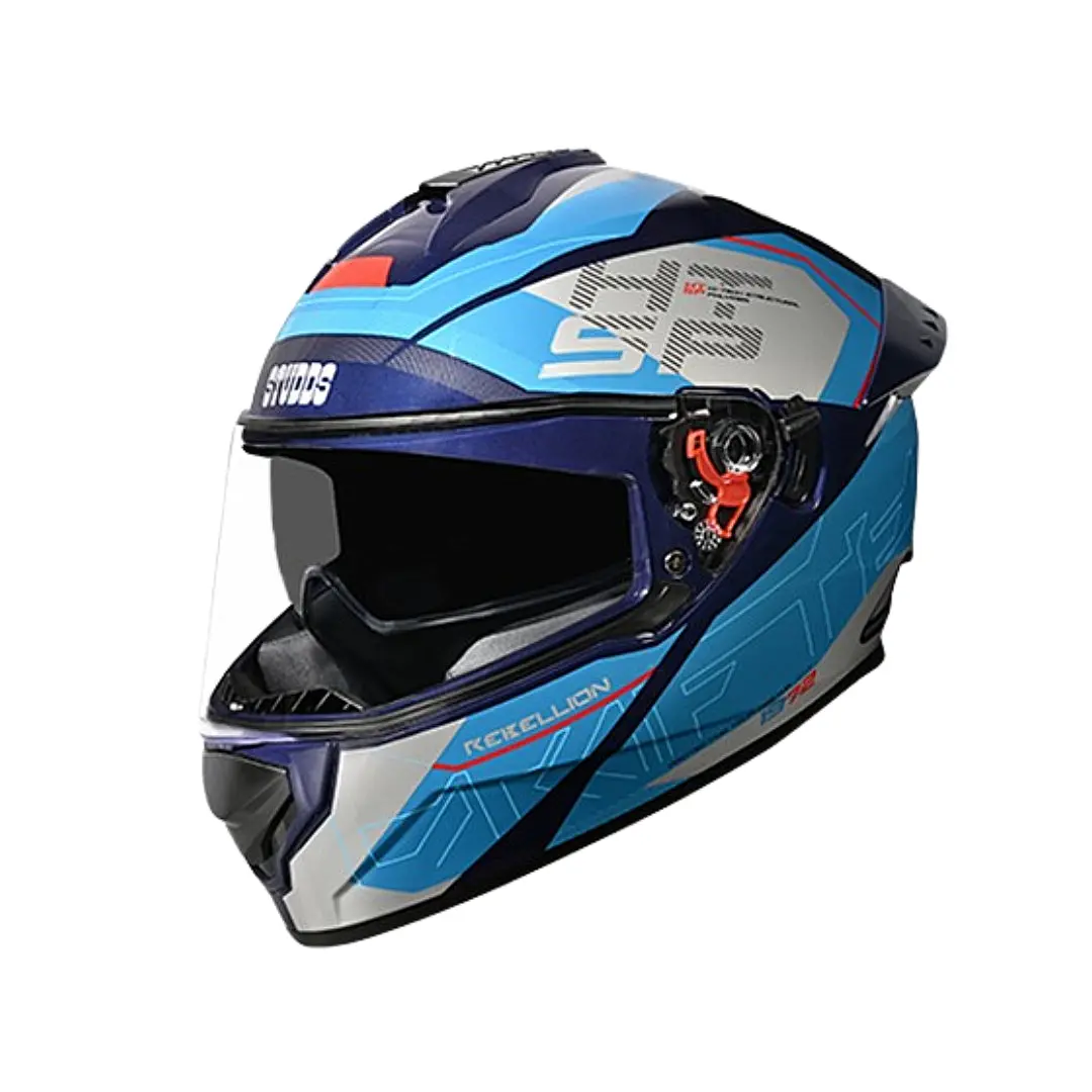 Studds Drifter D6 Rebellion Decor Helmet- Gloss/Matte Blue N1 Blue 1