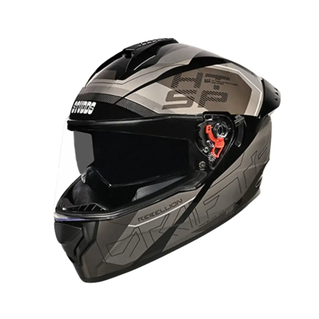Studds Drifter D6 Rebellion Decor Helmet -Black N4 Grey 1