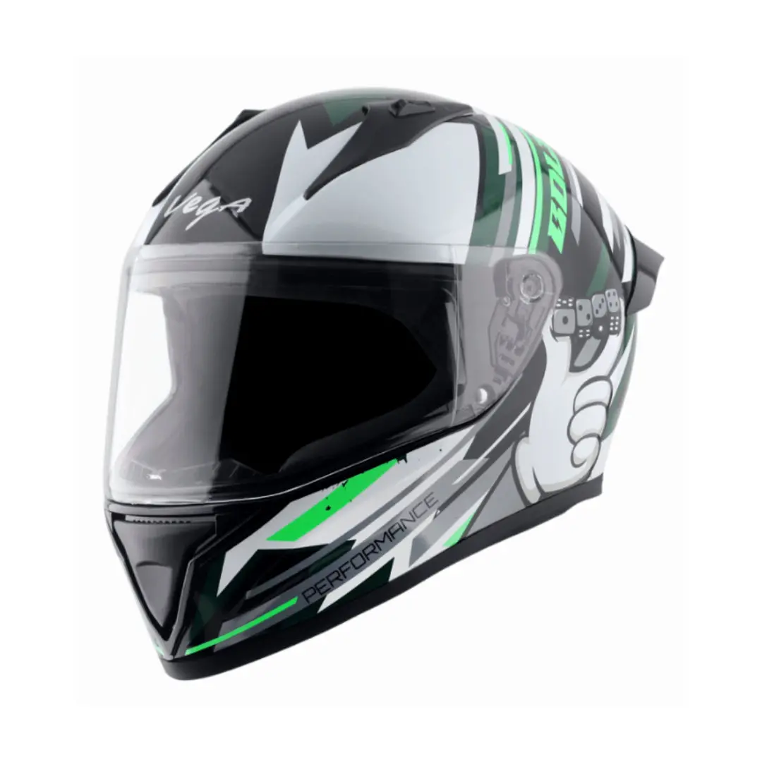 Vega Bolt Dice Black White Helmet 1