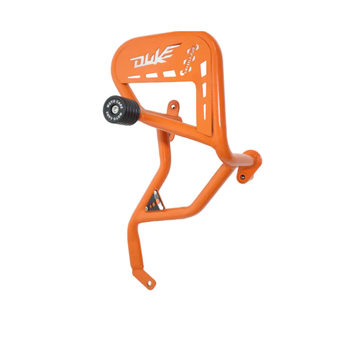 Motocare Crash Guard (Orange) With Dual Sliders For Ktm Duke 250/390 Gen-3 1