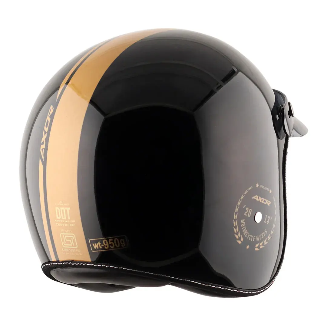 Axor Retro Jet Euro Globe Half Face Motorcycle Helmet 1