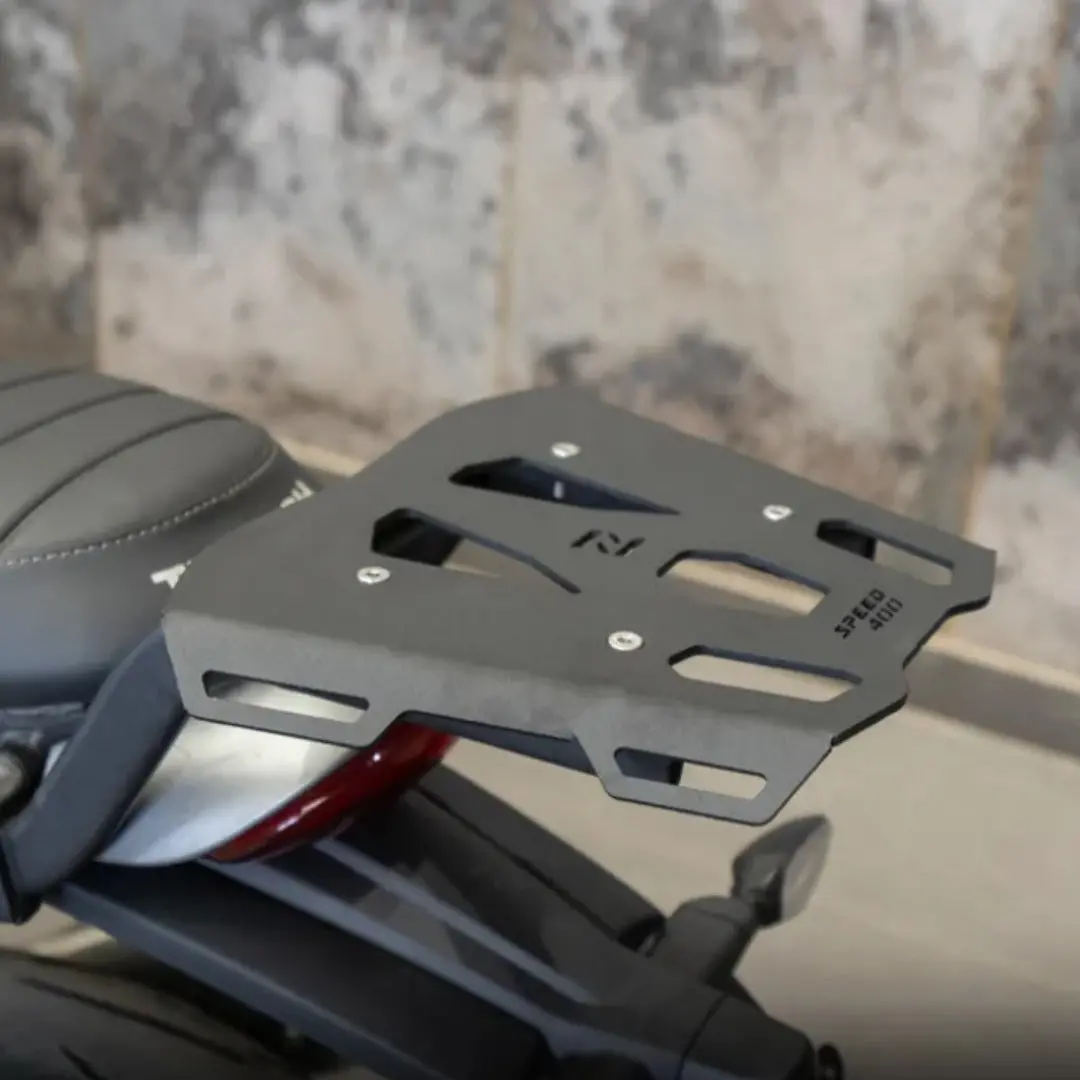 Zana Top Rack With Ms Plate T-2 Black For Triumph Speed 400 1
