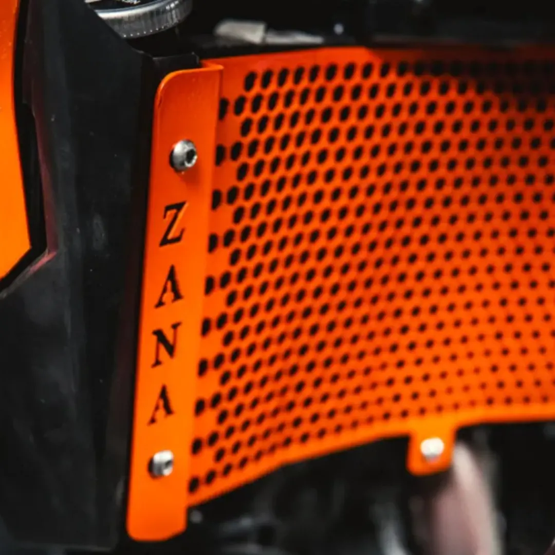 Zana Radiator Guard Honeycomb (Orange) For Ktm Adv 390 2025 1