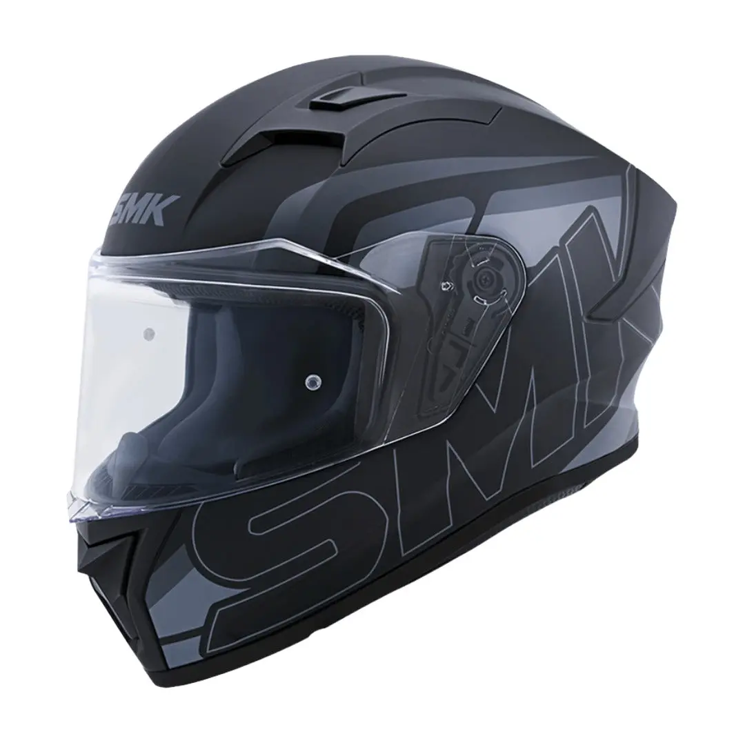 Smk Stellar Stage Gloss Black Grey Black-Gl262 Full Face Helmet 1