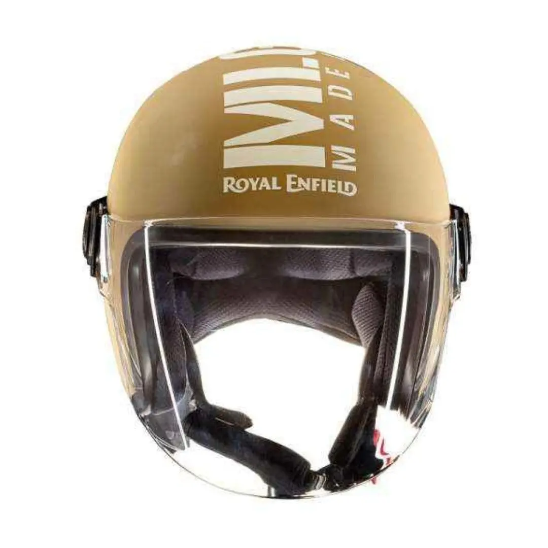 Royal Enfield Mlg Copter Face Long Visor Helmet – Matt Desert Storm 1