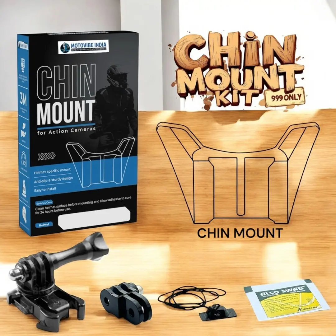 Motovibe Helmet Chin Mount For Action Cameras – Axor Brutale 1