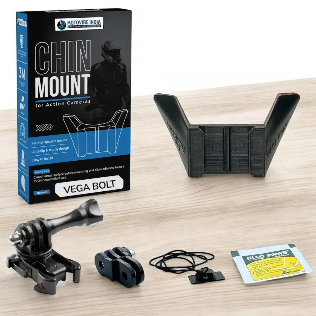 Motovibe Helmet Chin Mount For Action Cameras – Vega Bolt 1