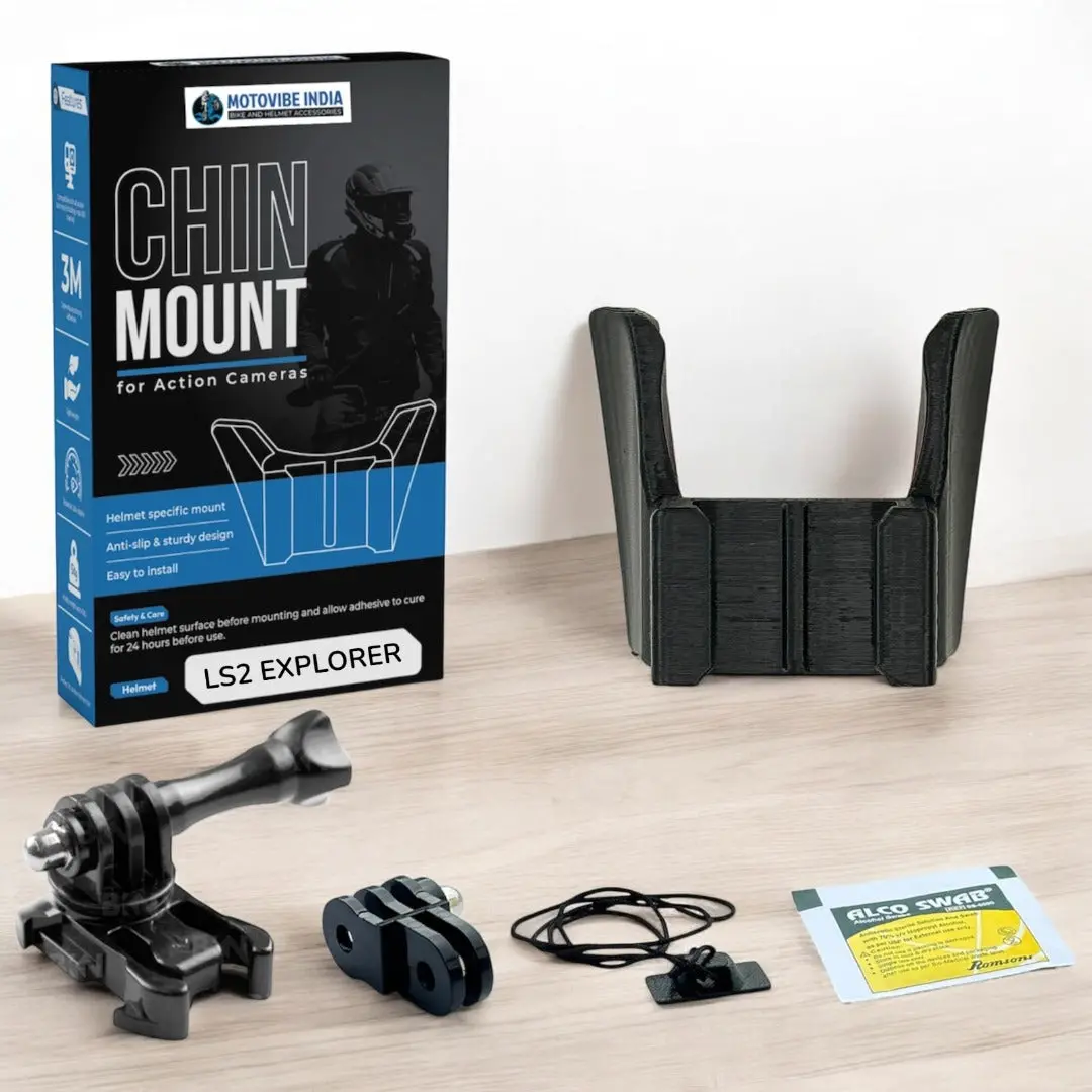 Motovibe Helmet Chin Mount For Action Cameras – Ls2 Exp 1