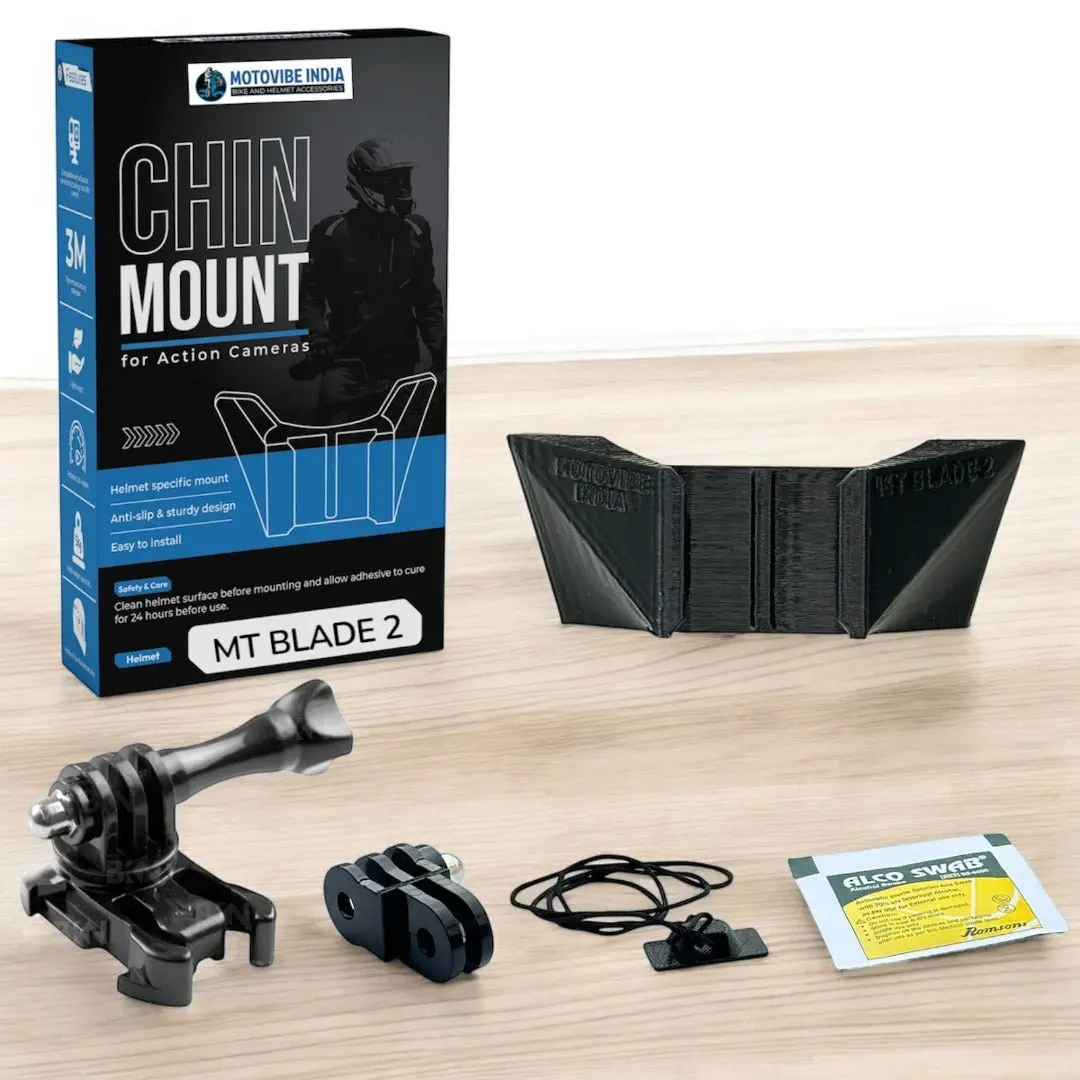 Motovibe Helmet Chin Mount For Action Cameras – Mt Blade 2 1