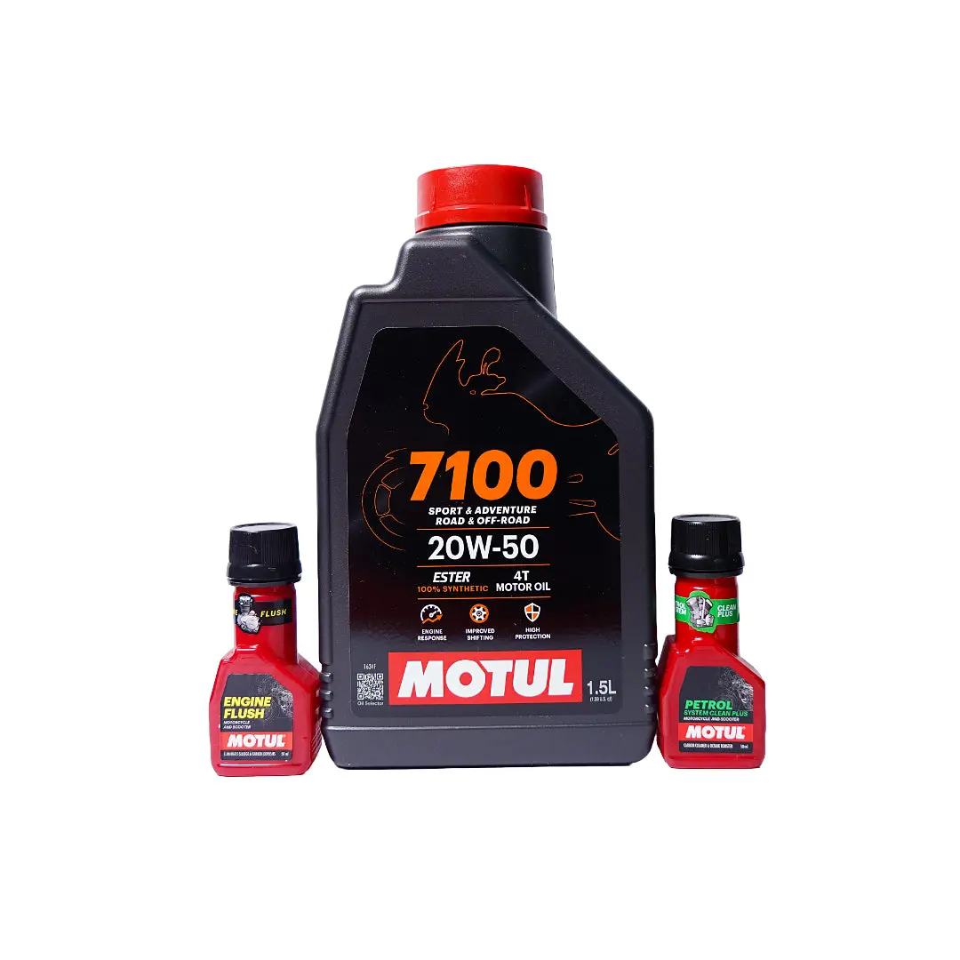 Motul 7100 4T 20W-50 Fully Synthetic Engine Oil Combo Offer 1