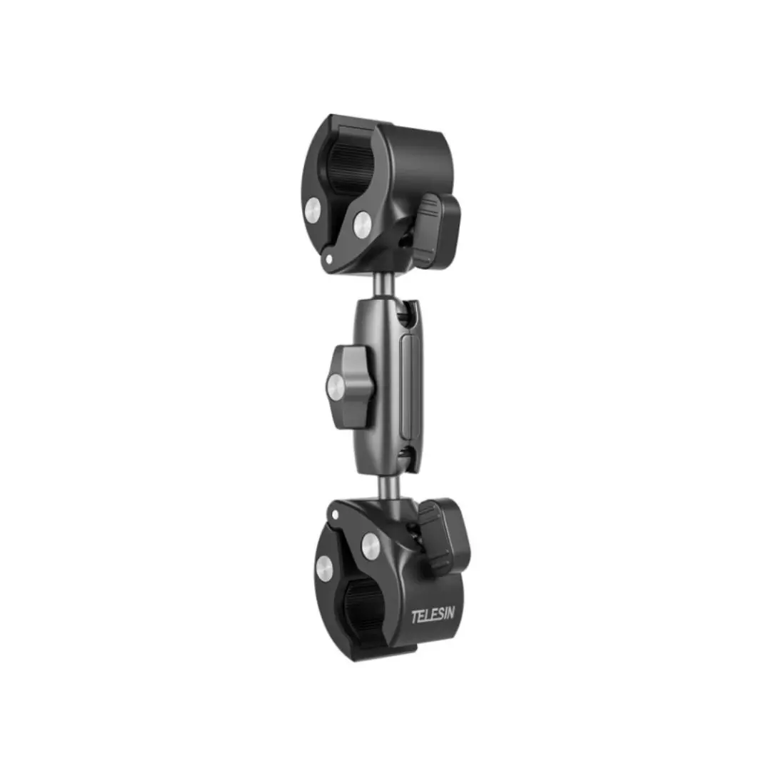 Telesin Double-Headed Crab Clamp Bike/Moto Pipe Clamp 1