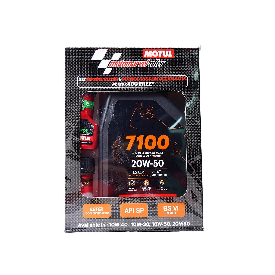 Motul 7100 4T 20W-50 Fully Synthetic Engine Oil Combo Offer 2
