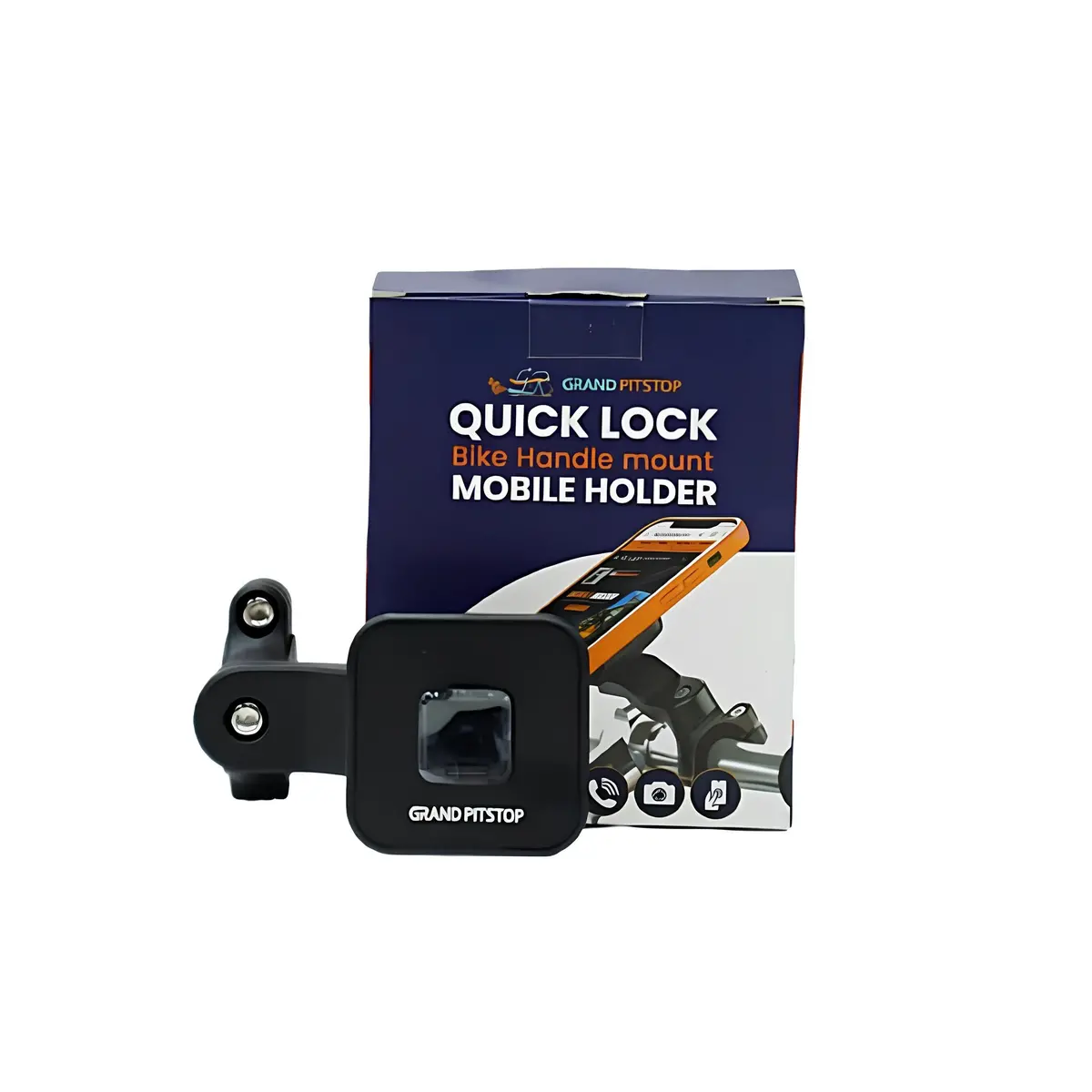 Quick Lock Gen-1 With In-Built Magnetic Lock Technology Handlebar Motorcycle Mobile Holder 1