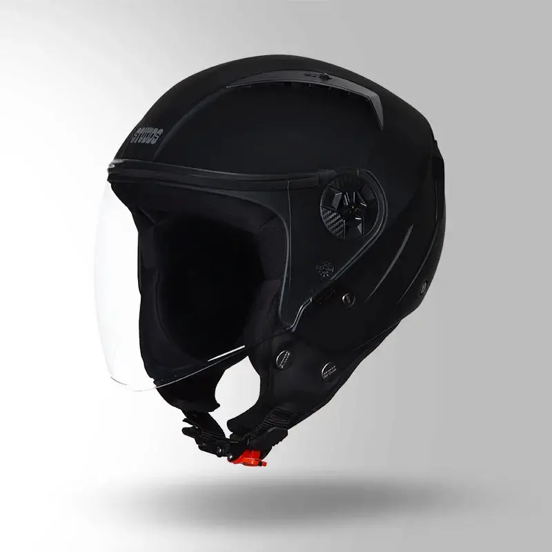 Studds Vogue Matt Black Helmet – Open Face Isi Certified Helmet 1