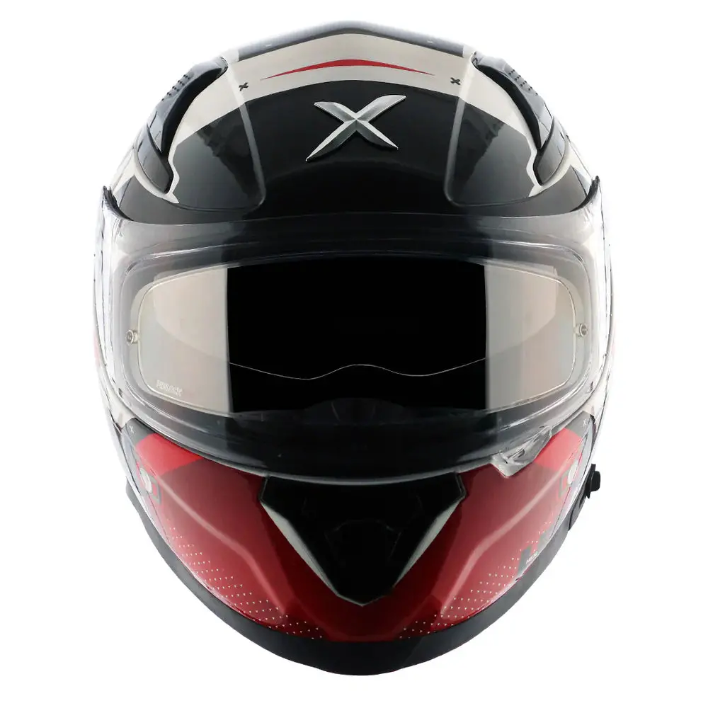 Motorcycle Riding Helmets - Gloss White Red Helmet - Axor Apex Hex 2 2