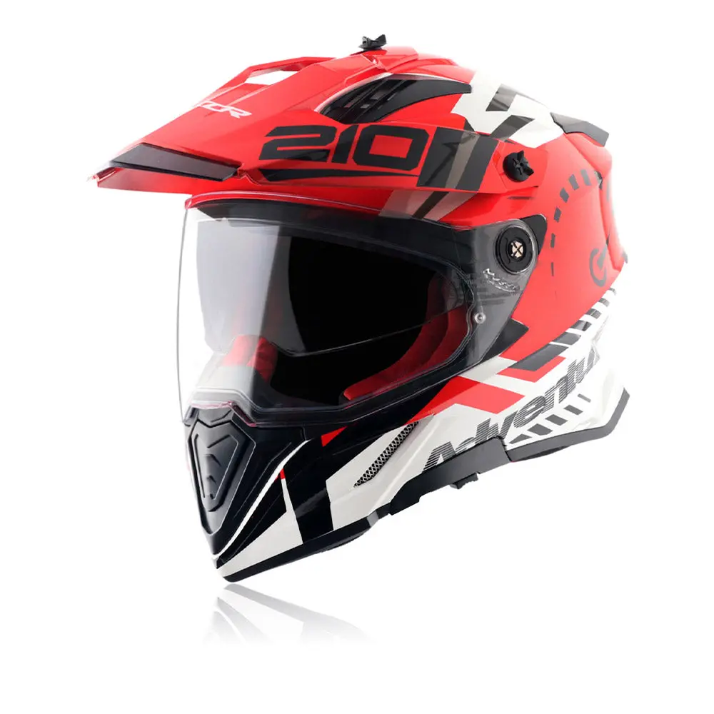 X-Cross Dual Visor Speedometer - White Red 1