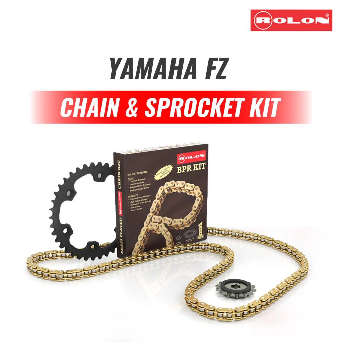 Rolon Brass Chain And Sprocket Kit For Fz 25 - Kit Narc 328Nf 1