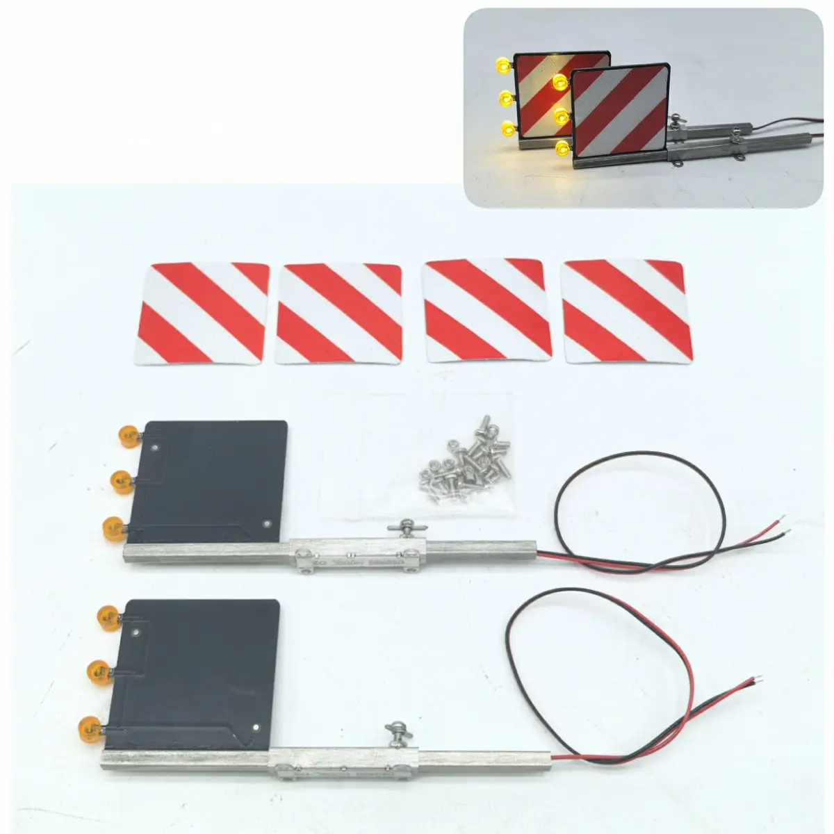 Dc 5V Wide Sign Warning Light For Tamiya 1/14 Rc Trailer Diy 2