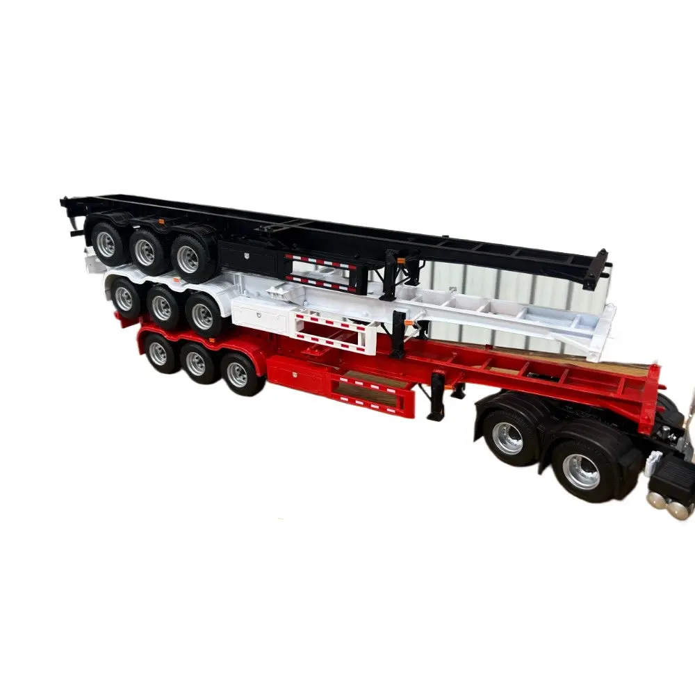 1/24 40Ft 3-Axle Trailer Frame Alloy Model 52Cm Length 1
