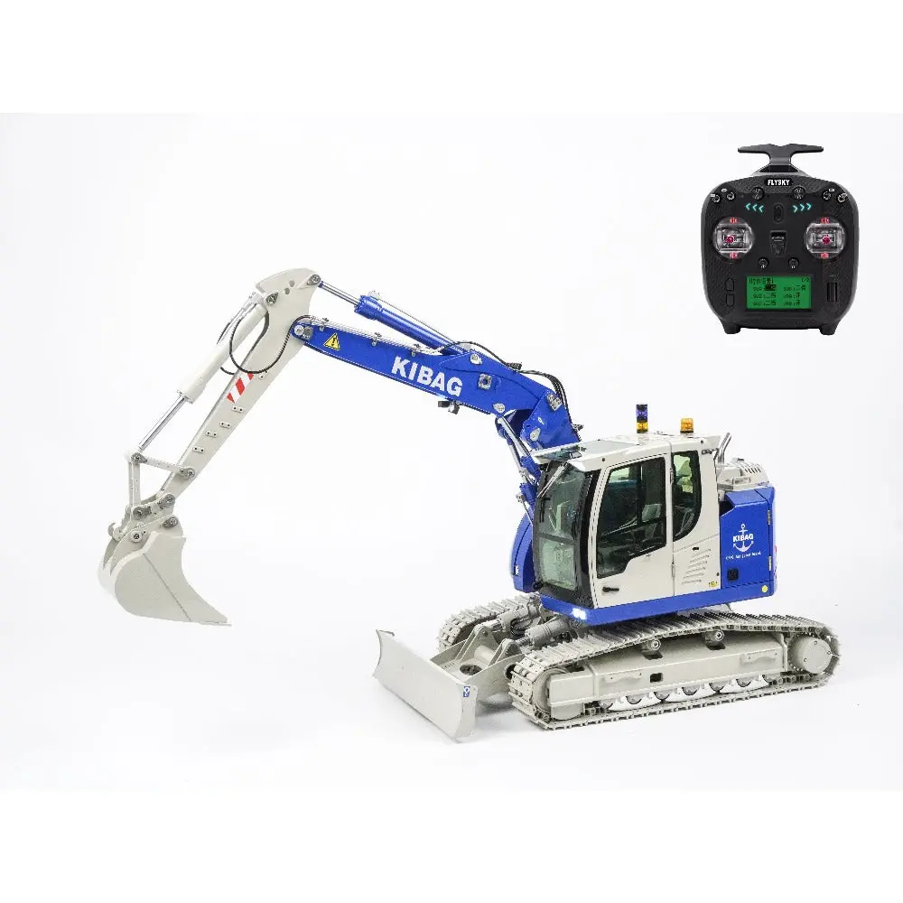 Cut-914 Rc 1/14 Rc Hydraulic Crawler Tailless Excavator Blue Painted Rtr 1