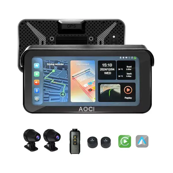 Aoocci C6 Pro All-In-One Motorcycle Carplay System With Gps & Anti-Theft 1