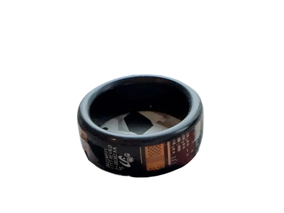 Sandalwood Inlaid Chip Tritium Trachea Ring Self-Luminous For 25 Years 11