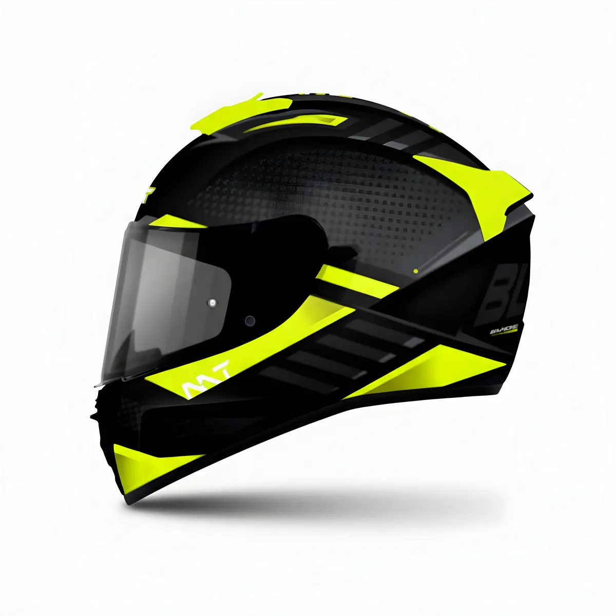 Mt Blade 2 Sv Rhapsody B3 Fluor Motorcycle Full Face Helmet | B3 Gloss Black Neon 1