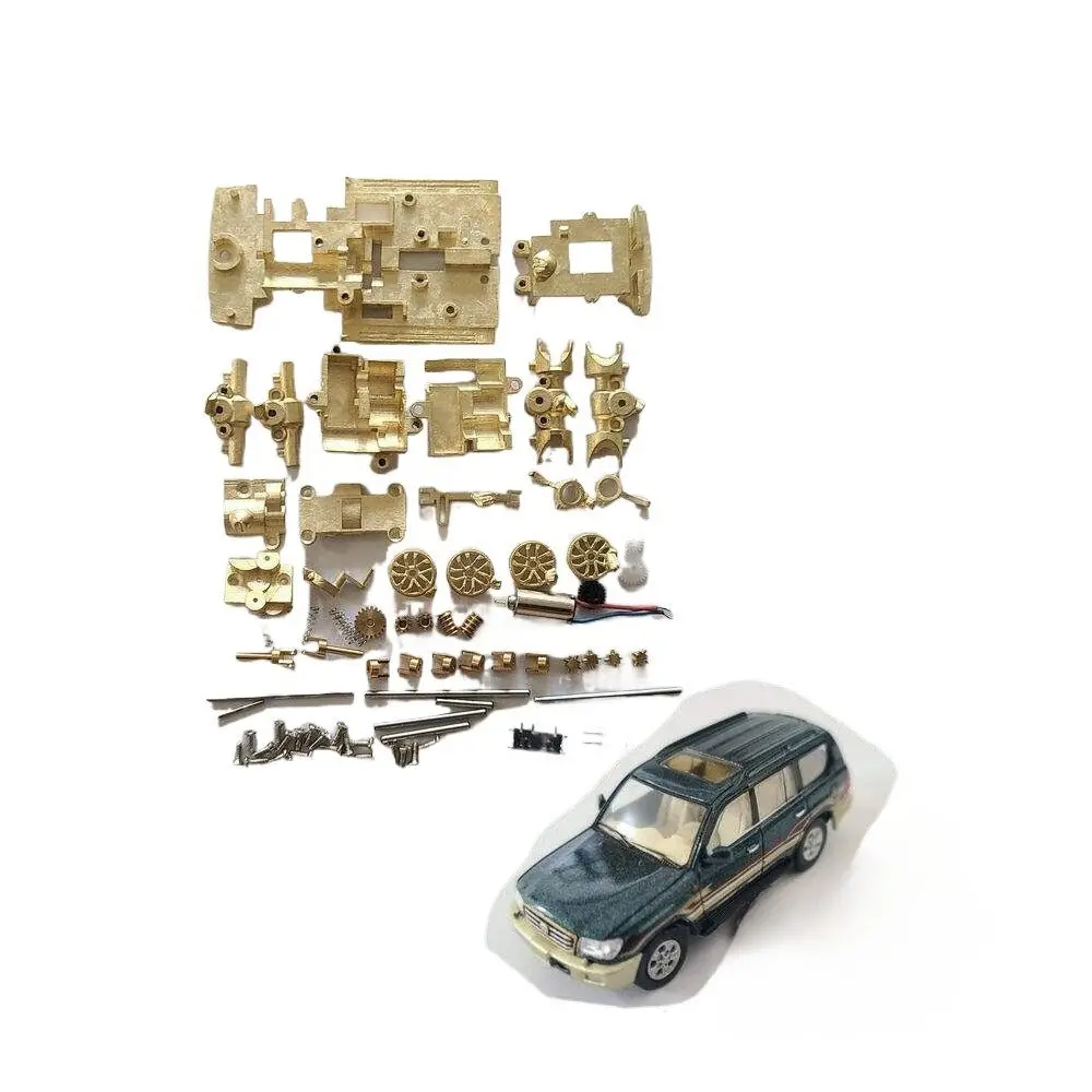 1/87 Ho Scale  Lc100 4X4 Static Model Car Modified Rc Brass Chassis  Kit 1