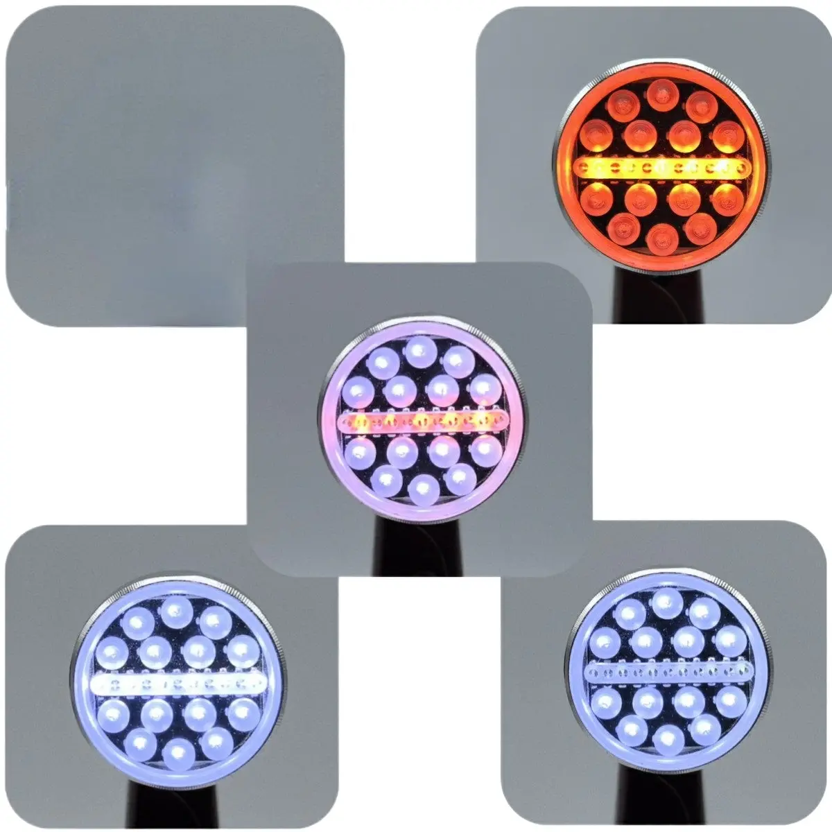 2Pcs Aluminum Alloy Circular Surface Mount Lamp For 1/14 Tamiya Rc Tractor Truck 1