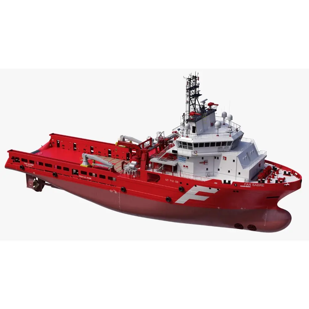 1/100 Ut 712 Ahts Anchor Rc Tugboat Kit Length 80Cm 1