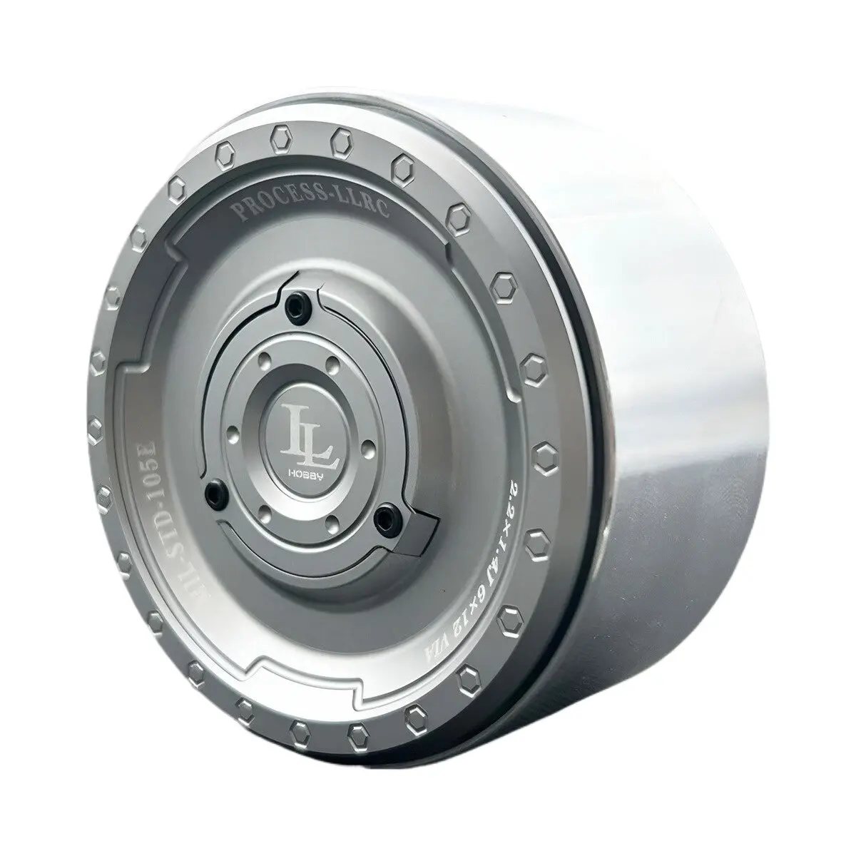 Llrc Heavy Duty Cnc 2.2 Inch Metal Wheels For 1/10 Trx4 Yikong Km Tank300 Crossrc Rc Car 1