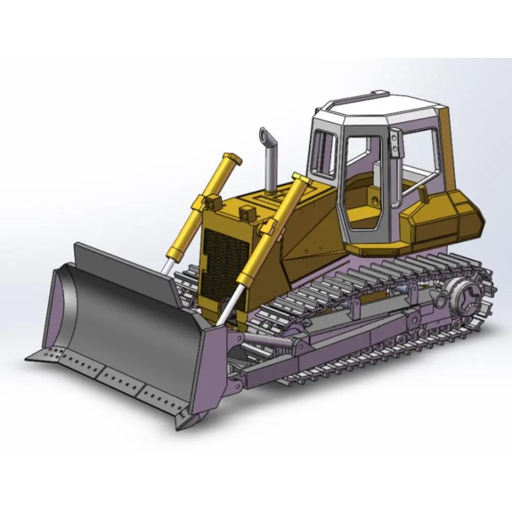 1/87 Ho 734 Bulldozer Construction Machinery Static Modified Rc Kit 1