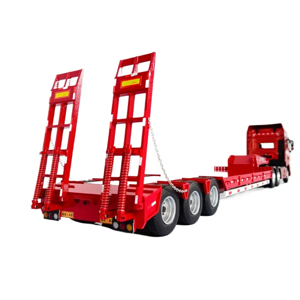 1/24 Plastic Three-Axle Low Bed Transport Trailer 1
