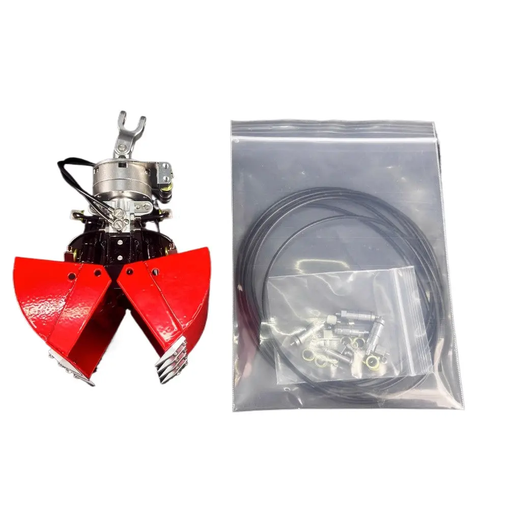 Cut Yjd-01 Double Cylinder Hydraulic Metal Clamping Bucket For 1/14 Rc Tamiya Tractor Truck Op Part 1
