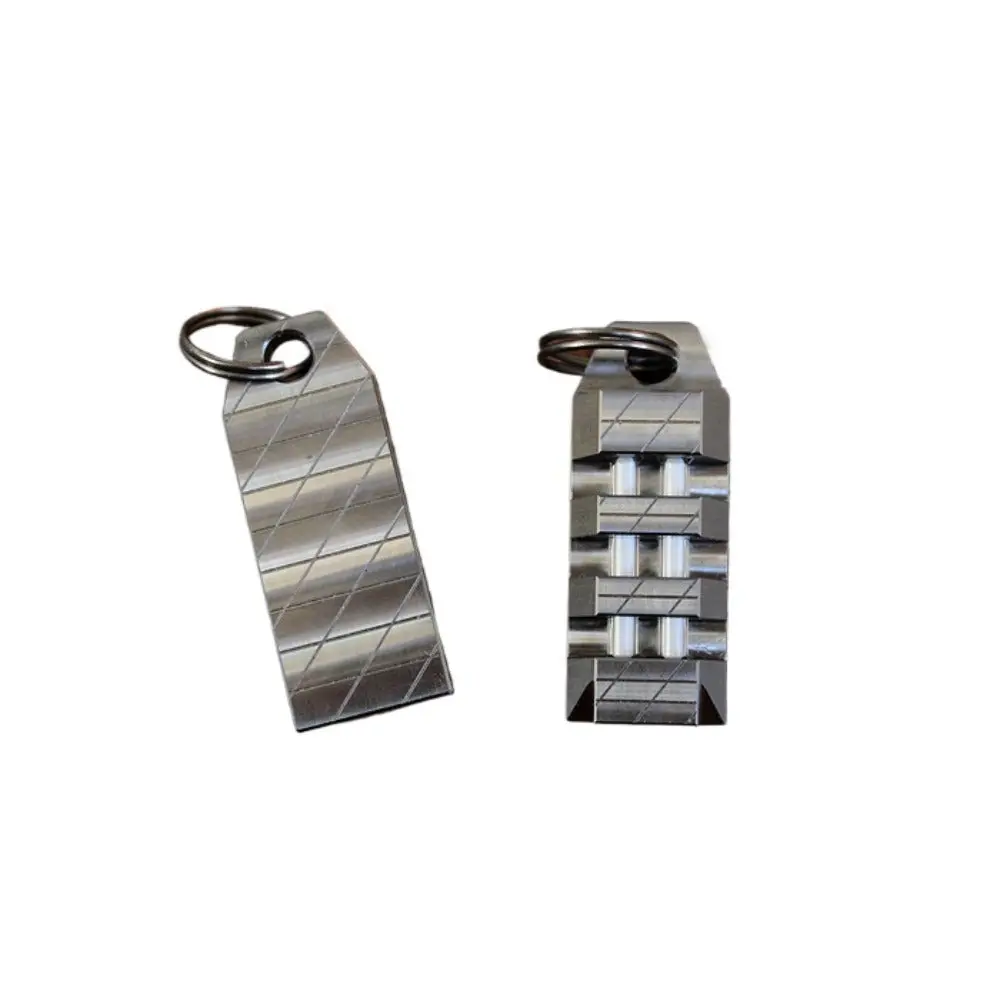 Self-Luminous 25 Years Double Tube Tritium Tc4 Titanium Alloy Keychain 1