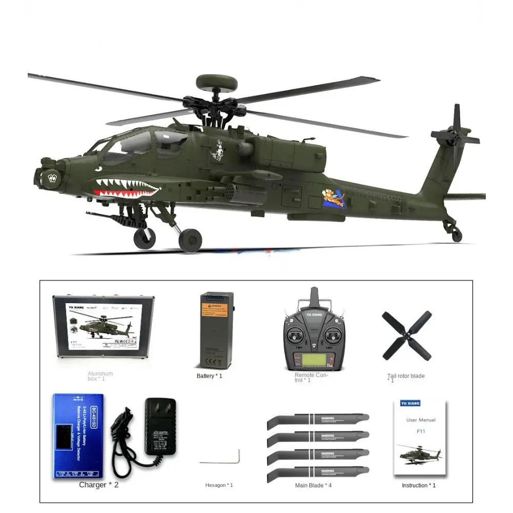 Yuxiang F11 Ah-64 Apache 1:32 Scale Rc Helicopter Rtf 1