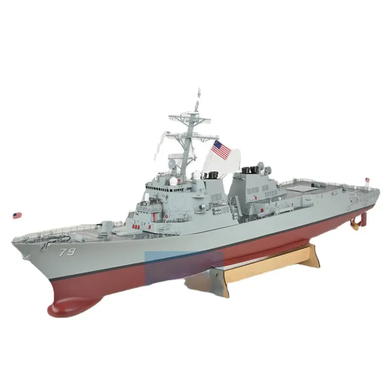 1:144 Navy Burke-Class Guided Missile Destroyer Remote Control Boat Finished Nautical Diy 1