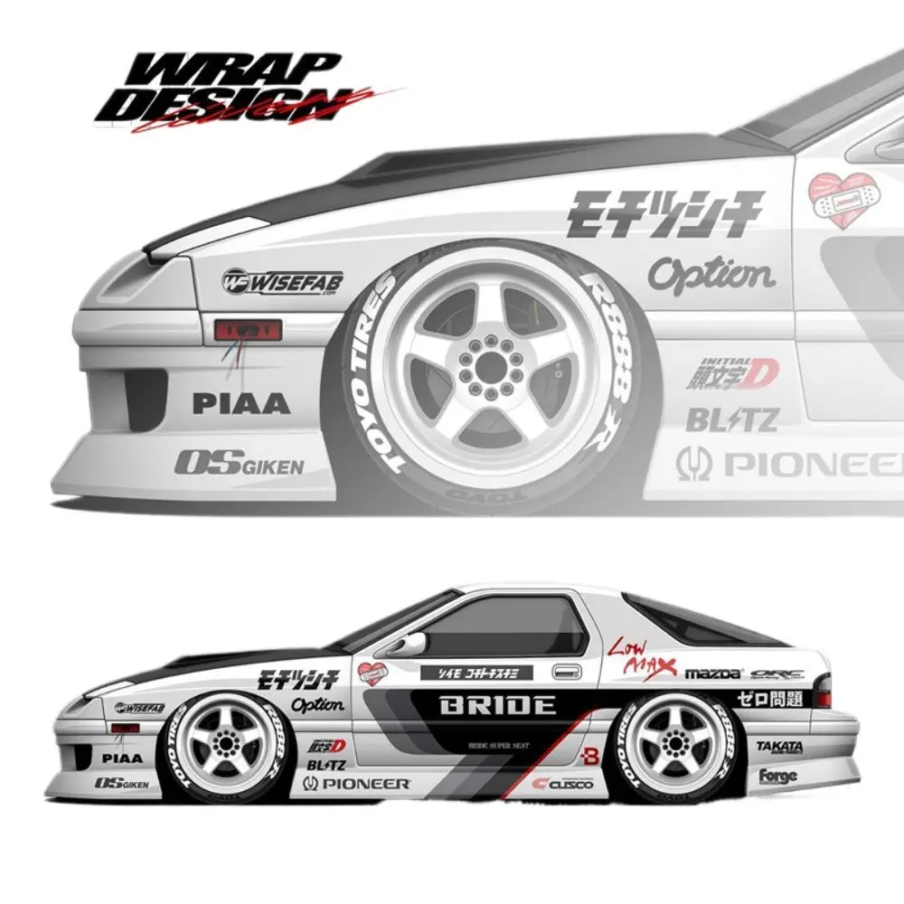 1/10 1/24 1/28 Mazda Rc Drift Car  Sticker Transfer Stickers 1