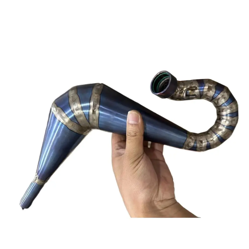 Beituo Titanium Alloy Exhaust Pipe For 1/5 Rc Gasoline Terminator Rovan Baja 5Sc Truck 1