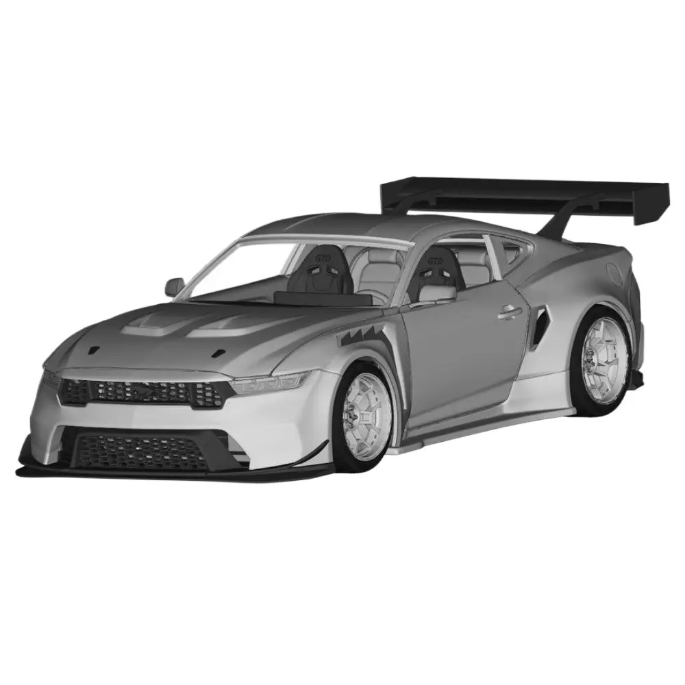 3D Printing 1/24 Mustang Gtd Hoonigan Car Shell With Water Sticker For Rc Drift Car 1