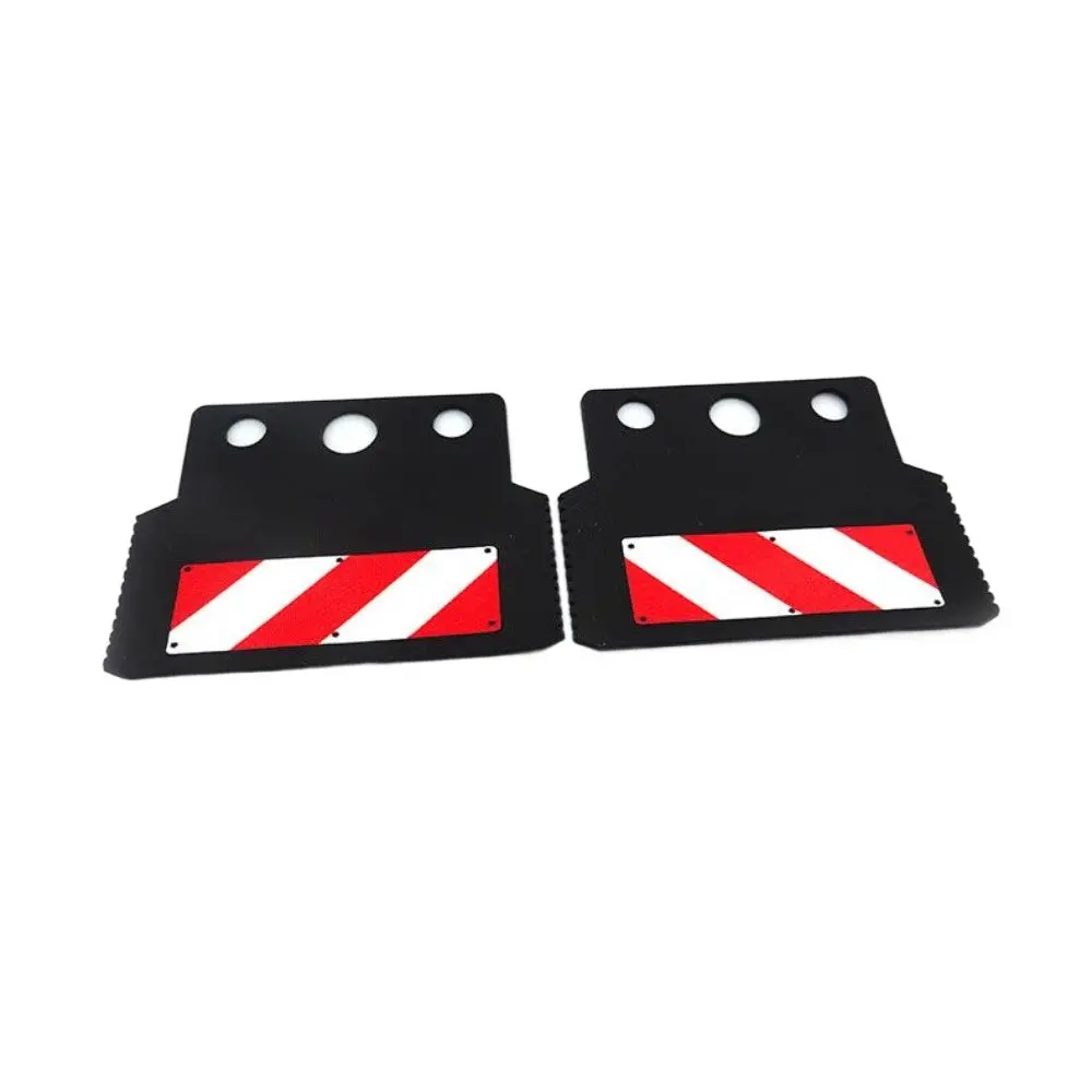 1Pair Warning Strip Rubber Mudguard For 1/14 Tamiya Rc Tipper Scania Man  Actros Volvo 1