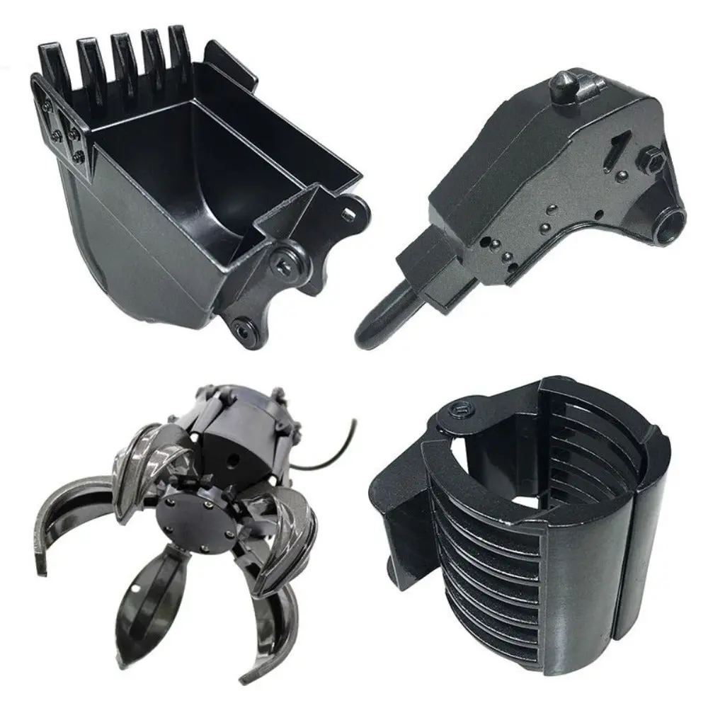 Huina 550 560 592 593 580 Rc Excavator Alloy Bucket Grab Wooden Clip 1