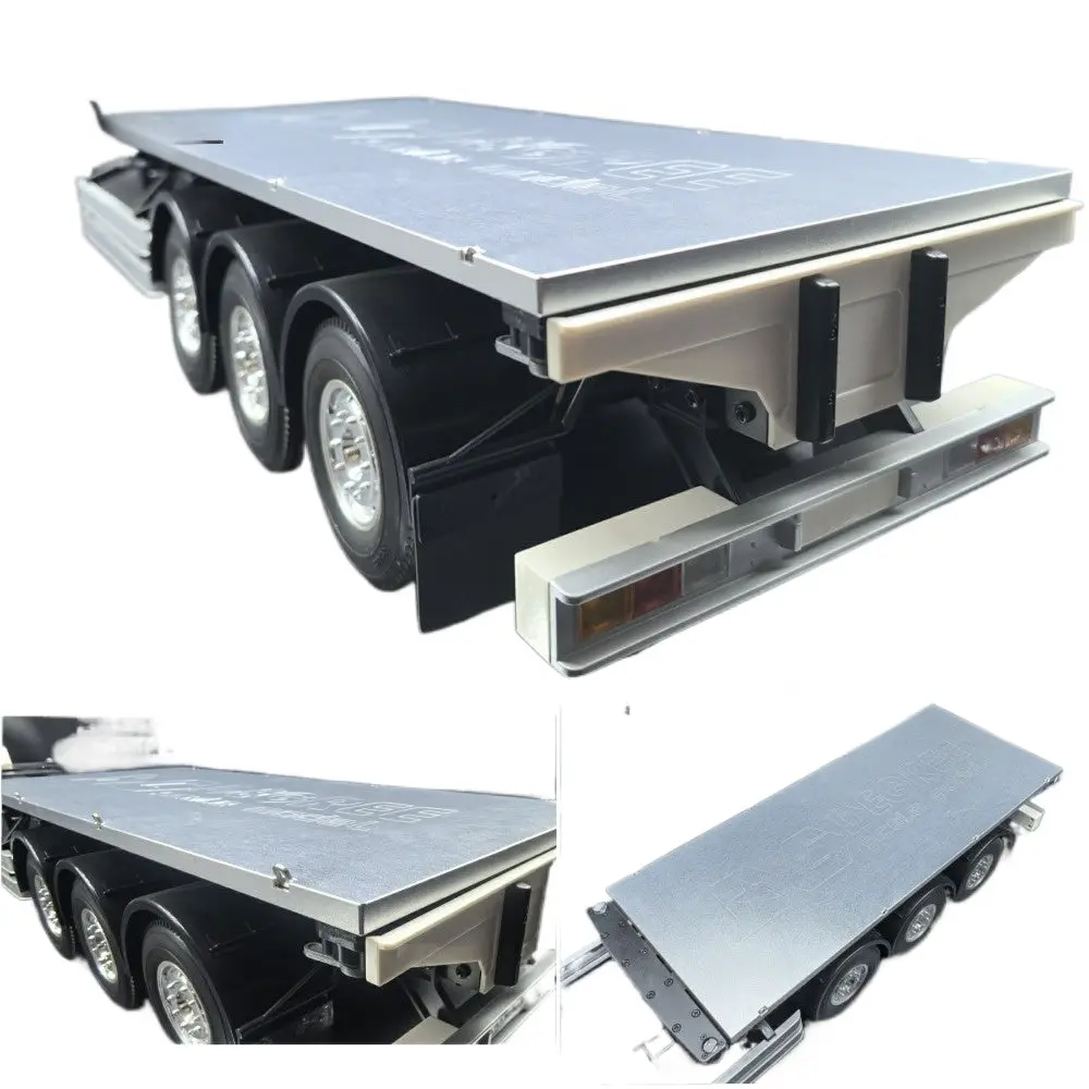 1/14 Tamiya 56330 Rc Trailer Modified Aluminum Alloy Flat Trailer 1