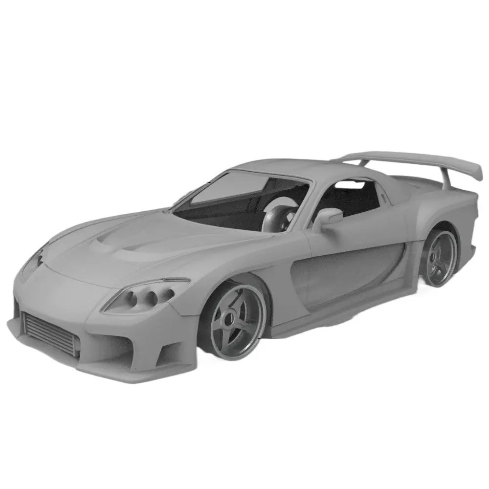 1/28 Rx7 3D Printed Car Shell Finished Kit 90Mm Wheelbase 70Mm Wide 1