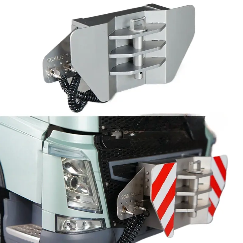 Metal Front Trailer Hook With Simulated Compressed Air Tube For 1/14 Tamiya Remote Control Tamiya Truck Tractor  Volvo Fh16 Globetrotter 750 1