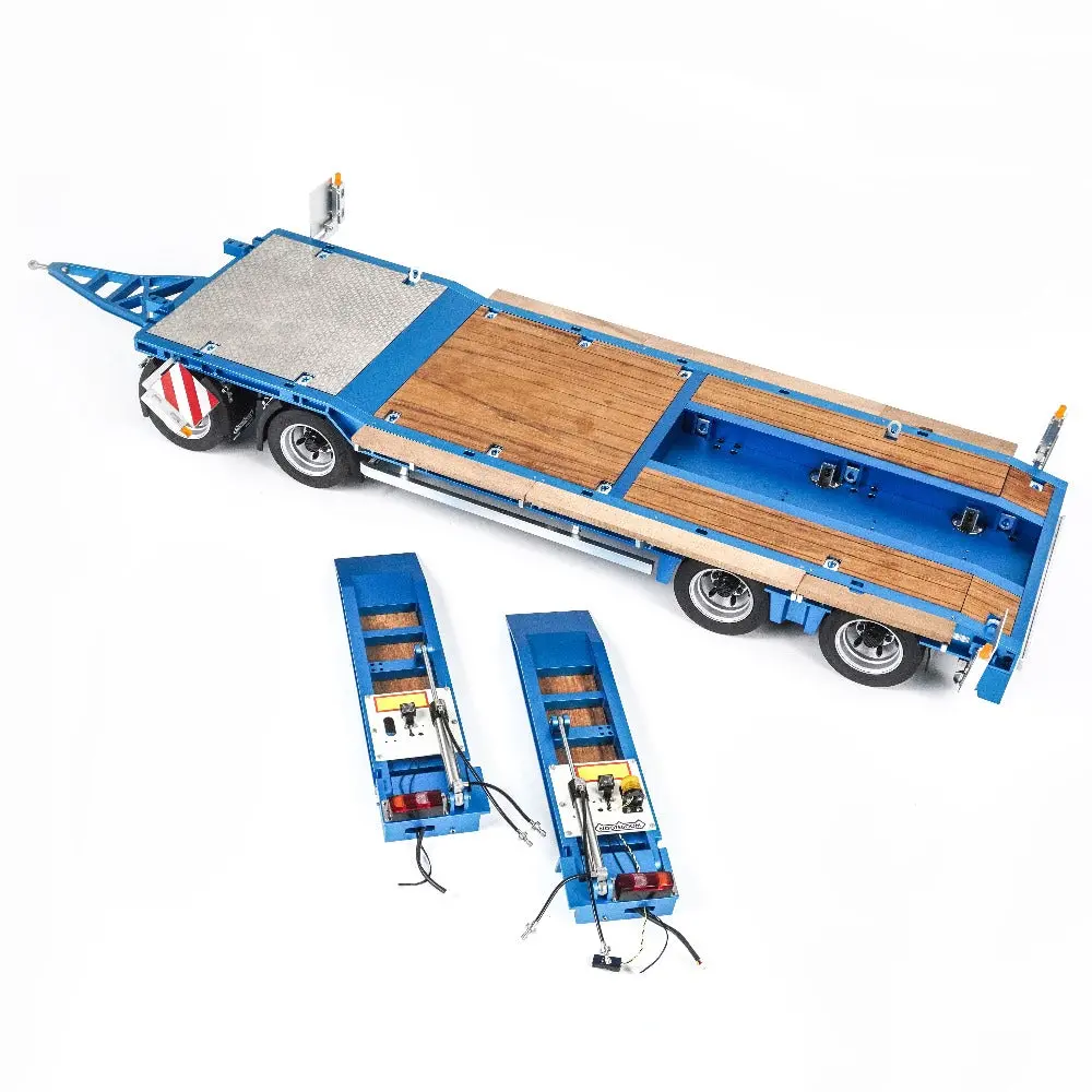 Cut Model 1/14 Metal Removable Hydraulic Tail Plate Low Bed Trailer Cut-Qg2 + 2 1