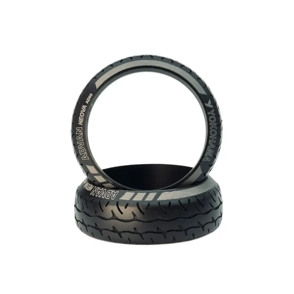 2Pcs Pom Material Ad09 Pattern Drift Tire 20Mm22mm For Rc Drift Car 1