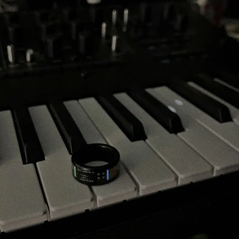 Sandalwood Inlaid Chip Tritium Trachea Ring Self-Luminous For 25 Years 5