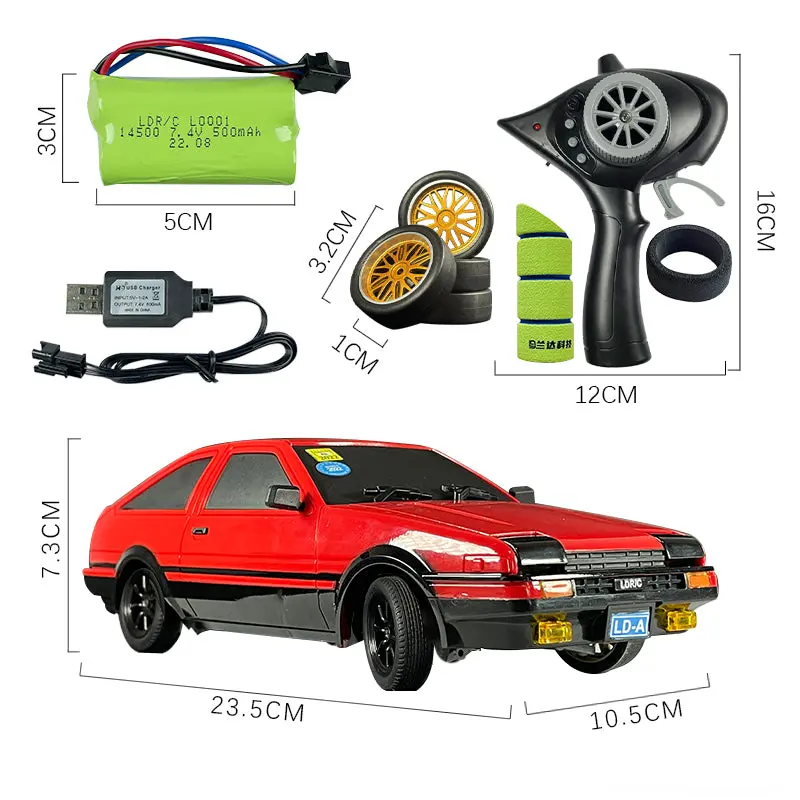 Ldrc 1/18 Ae86 Rc Drift Car Rtr 2