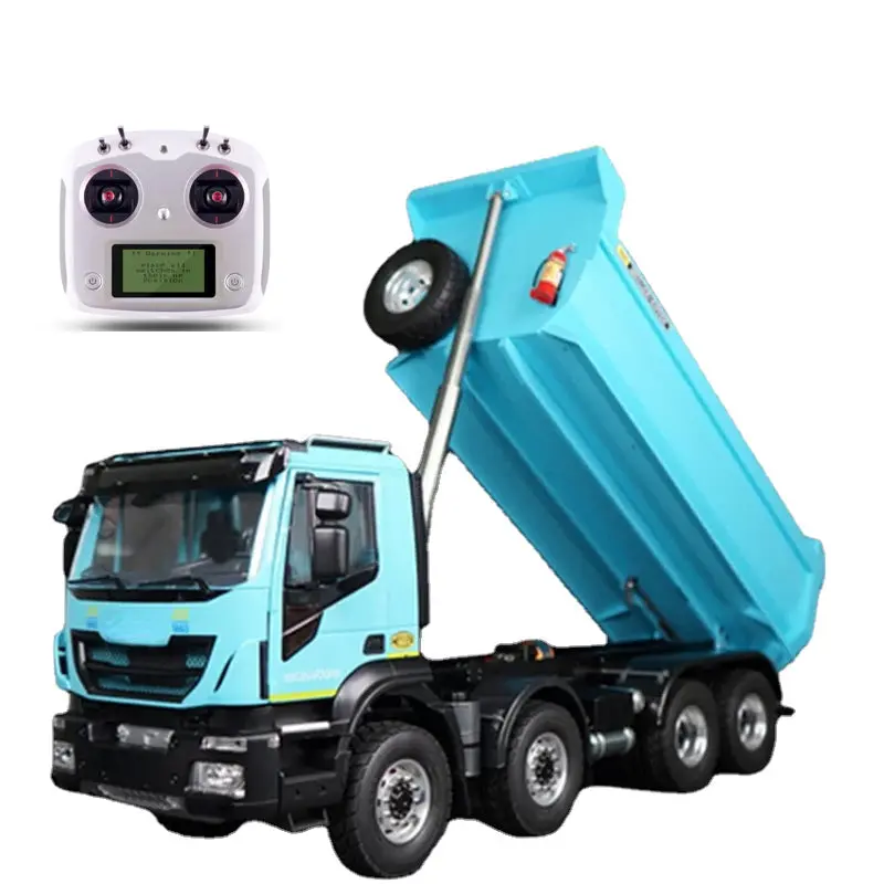 1/14 8X4 Iveco Rc Dump Truck Blue Paint Rtr 1